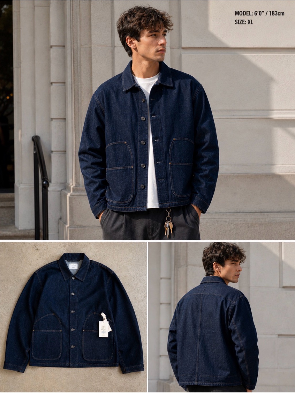 Citizen Of Humanity Abra Blue Denim Work Jacket - Casual Button-Up Coat